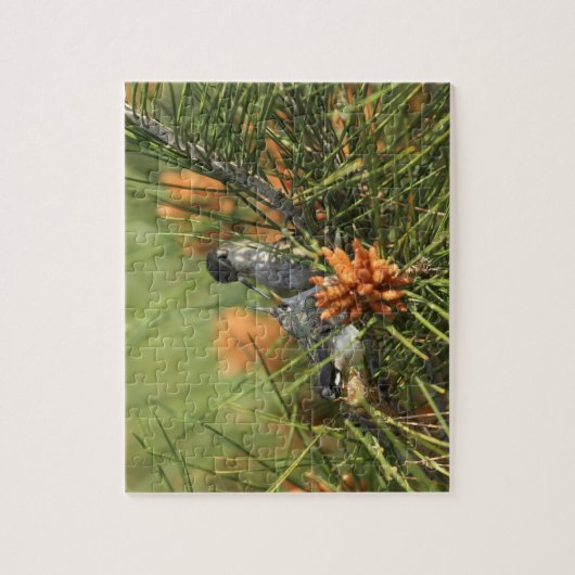 Puzzle Colibri de bébé étant Fed par la mère (Vertical)