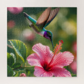 Puzzle Colibri en fleurs (Horizontal)