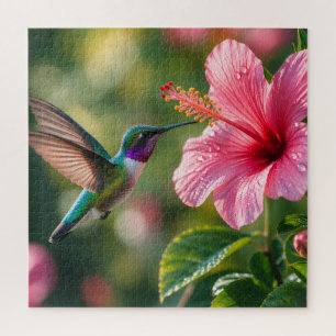 Puzzle Colibri en fleurs