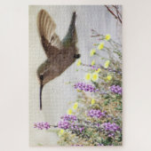 Puzzle Colibri et Art numérique Fleur sauvage (Vertical)