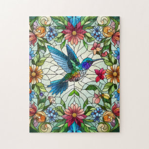 Puzzle Colibri gracieux avec effet de verre tendu