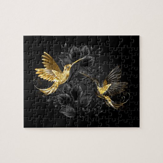 Puzzle Colibri noir et or (Horizontal)