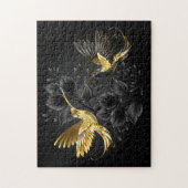 Puzzle Colibri noir et or (Vertical)