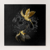 Puzzle Colibri noir et or (Horizontal)