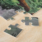 Puzzle Colibri perché sur une branche de feuilles (Côté)