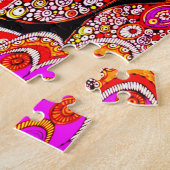 Puzzle Colibri rose coloré (Côté)
