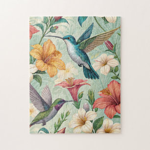Puzzle Colibris dans le jardin