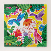Puzzle Colibris et cactus en fleurs (Horizontal)