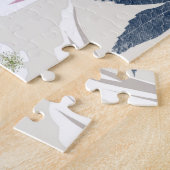 Puzzle Colibris et fleurs blanches. (Côté)