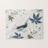 Puzzle Colibris et fleurs blanches. (Horizontal)