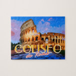 Puzzle Coliseo de Roma Italie Carte postale de voyage d'é<br><div class="desc">Design est composé de Coliseo de Roma à Rome,  Italie.</div>