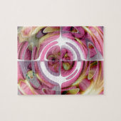 Puzzle Collage abstrait de mandarine et de rose (Horizontal)