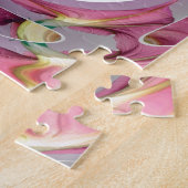 Puzzle Collage abstrait de mandarine et de rose (Côté)