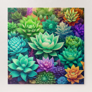 Puzzle Collage Aloe Vera et Succulents