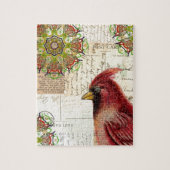 Puzzle Collage Cardinal et Ephemera (Vertical)