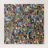 Puzzle collage carré de photos et d'images design, (Vertical)