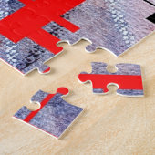 Puzzle collage d'art abstrait, médias mélangés et (Côté)