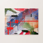 Puzzle collage d'art abstrait, médias mélangés et (Horizontal)