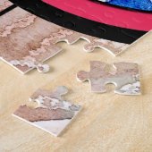 Puzzle collage d'art abstrait, médias mélangés et (Côté)