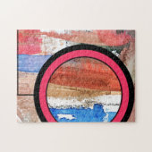 Puzzle collage d'art abstrait, médias mélangés et (Horizontal)