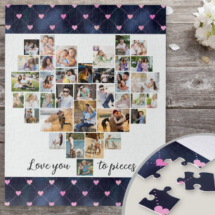 Puzzle Collage de 36 photos en forme de cœur J