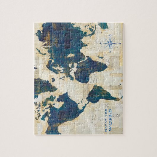 Puzzle Collage de carte du monde (Vertical)