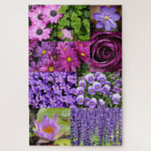 Puzzle Collage de fleurs violettes (Vertical)