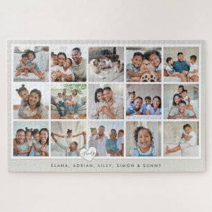 Puzzle Collage de galerie multi-famille personnalisé de 1