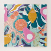 Puzzle Collage de jungle exotique et moderne. (Horizontal)