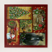 Puzzle Collage de Noël Cheval congelé Tracteur de camion  (Horizontal)