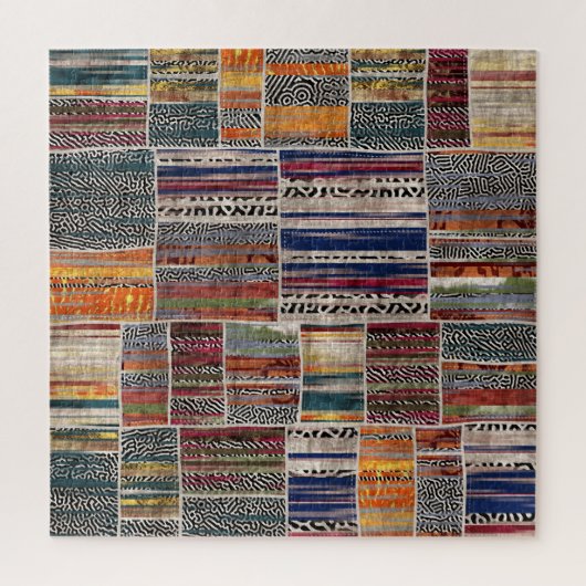 Puzzle Collage de patchwork : motif de courtepointe mixte (Vertical)