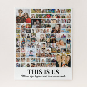 Puzzle Collage de photos 100 images 20x25 40x50 Mariage