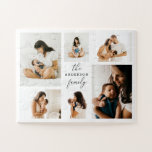Puzzle Collage de photos | Cadeau de Noël minimaliste<br><div class="desc">Transformez vos souvenirs de famille préférés en souvenir amusant avec ce puzzle photo collage personnalisé. Doté d'une mise en page moderne de six photos et d'un élégant script, ce puzzle personnalisé fait un cadeau de vacances unique, une activité familiale, ou un souvenir chaleureux pour les proches. Parfait pour Noël, les...</div>