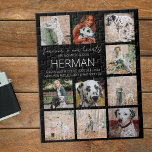 Puzzle Collage de photos commémoratives pour animaux de c<br><div class="desc">Unique animal de compagnie 10 photo collage puzzle fait le cadeau parfait pour tout amoureux des chiens,  avec le texte qui dit "FOREVER IN our HEARTS NOTRE CHIEN MERVEILLEUX" suivi de leur nom et un message.</div>