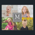Puzzle Collage de photos de famille<br><div class="desc">Collage photo de famille cadeaux monogrammes personnalisés. Photos modèles via Pixabay sous licence CC0 et doivent être remplacées par vos propres photos</div>