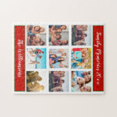 Puzzle Collage de photos de famille Garde-cadeaux de Noël (Horizontal)