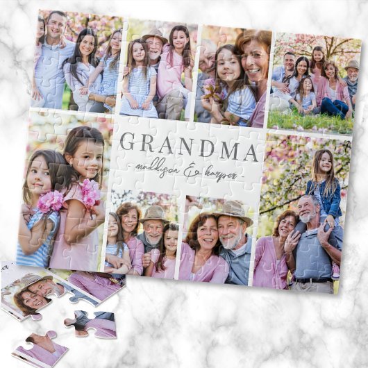 Puzzle Collage de photos de grand-mère simple