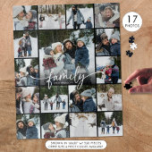 Puzzle Collage de photos de nom de famille Écriture moder