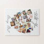 Puzzle Collage de photos du coeur Vous me marierez Script (Horizontal)