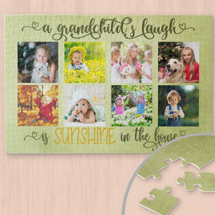Puzzle Collage de photos et citation de petits-enfants po