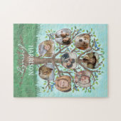 Puzzle Collage de photos familiales Arbre 8 photos + Nom  (Horizontal)