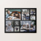 Puzzle Collage de photos familiales Monogramme 7 images N (Horizontal)