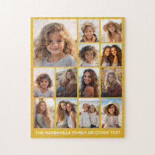 Puzzle Collage de photos minimaliste moderne 13 - Jaune
