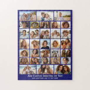 Puzzle Collage de photos minimaliste moderne 31 avec text
