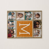 Puzzle Collage de photos Monogramme - Rustic Kraft et Ora (Horizontal)