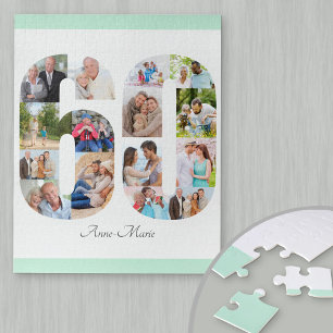 Puzzle Collage de photos numéro 60 pour 60e anniversaire