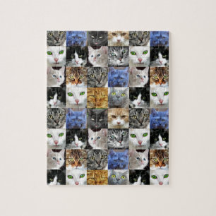 Puzzle Collage de Visages de Chats