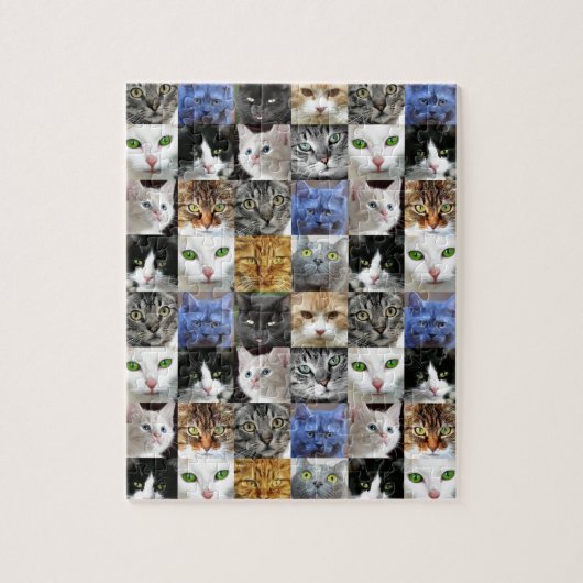 Puzzle Collage de Visages de Chats (Vertical)