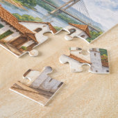 Puzzle Collage de voyage à l'aquarelle Wanderlust (Côté)