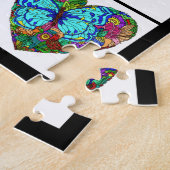 Puzzle Collage des Coeurs Peints, avec Citation (Côté)